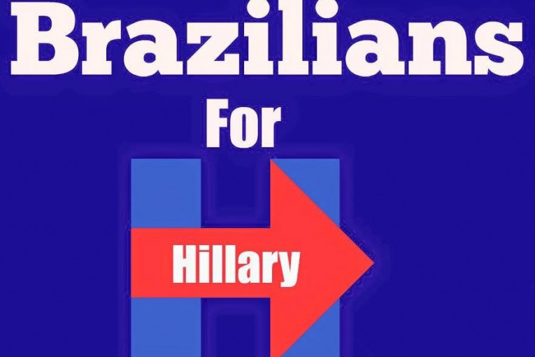 Brasileiros apoiam Hillary Clinton em evento político