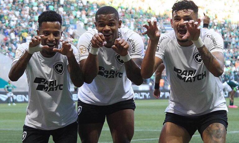 Botafogo vence o Palmeiras e lidera com 7 pontos de vantagem